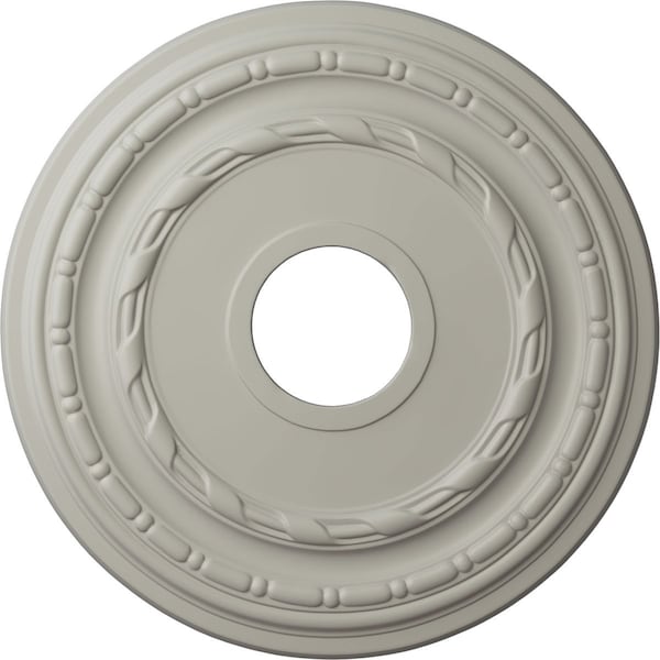 Ekena Millwork Dublin Ceiling Medallion (Fits Canopies up to 8 1/4"), 15 3/8"OD x 3 5/8"ID x 1"P, Pot of Cream CM15DUPCF - main